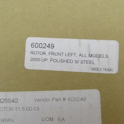Pro-One NIB 00-14 Harley 11.5" Front Left Brake Rotor Disc 600249 DS-3