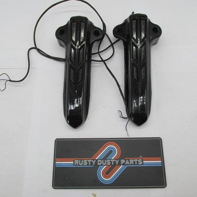 Aftermarket Harley '14+ Touring Gloss Black LED Lighted Lower Fork Leg