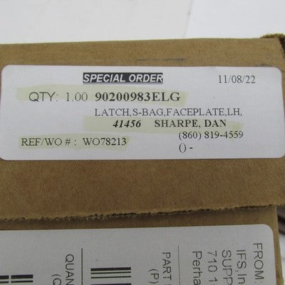 Harley OEM NOS Left LH Saddlebag Latch Faceplate, Scorched Orange 9020