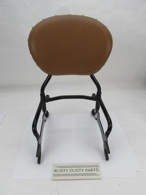 Indian Roadmaster OEM Backrest Pad Tan with Studs and 12" Black Sissyb