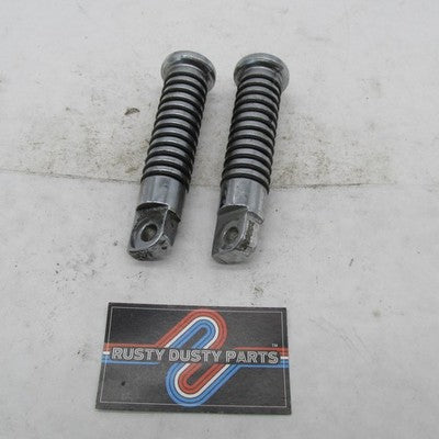 Pair of Harley Davidson OEM Chrome Rubber O-Ring Passenger Footpegs 49