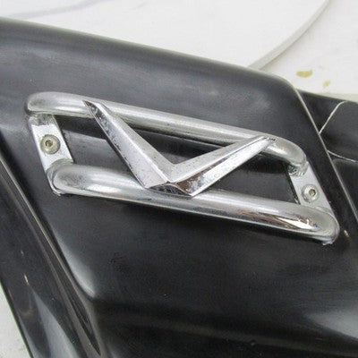 Pair of Harley-Davidson Genuine OEM Chrome Black Side Covers V Trim To