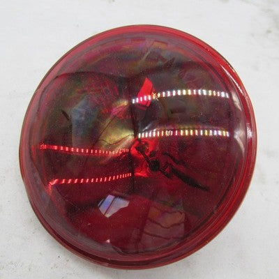 Vintage Harley Davidson OEM Single 12V Red Lens Pursuit and Spot Lamp