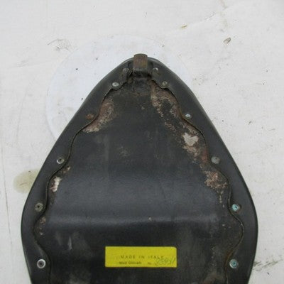 Vtg Selle Giuliari OEM Black Diamond Stitch Chopper Seat Made In Italy