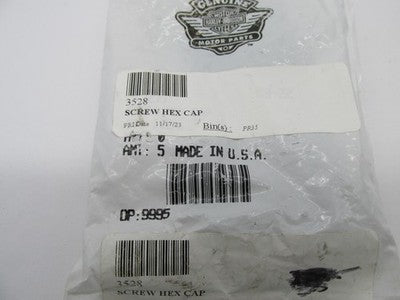 Lot of 5 Harley Davidson OEM NOS Hex Cap Screw 3528