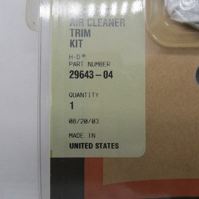 Harley-Davidson OEM NOS XL Chrome Buckshot Air Cleaner Trim Kit 29643-