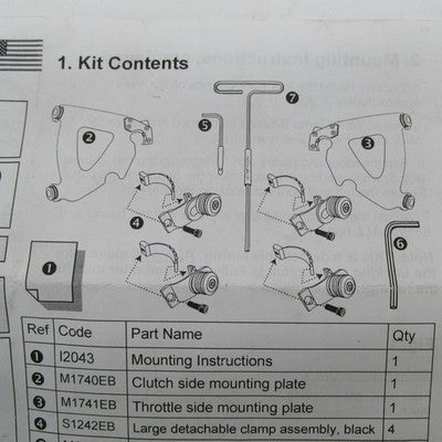 Memphis Shades NOS Trigger-Lock Mounting Plates Set, Black M1740EB M17