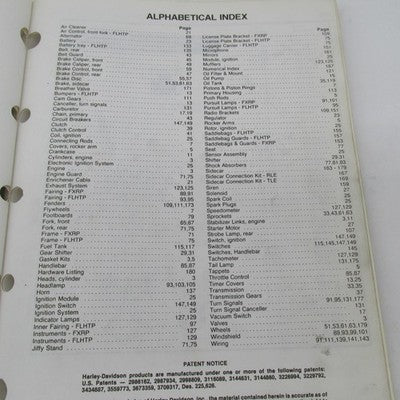 Harley Davidson Genuine 1993 Parts Catalog Police Models 99545-93