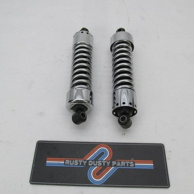 Pair of Harley OEM EUC Stock 91-17 Dyna 12" Chrome Rear Shock Absorber