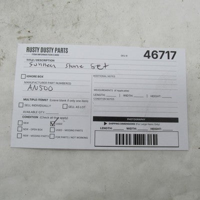 Sunnen AN500 280-Grit 9J Cylinder Honing Stone Set M27-J65 45650