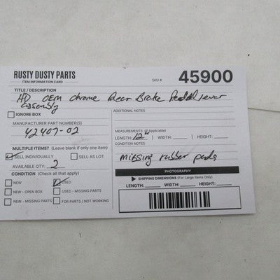 Harley Davidson OEM 02-07 Touring Rear Brake Pedal Lever 42407-02