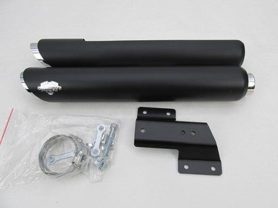 Vance & Hines NOS 46841 Twin Slash 3" Round Slip-On Mufflers Black 180