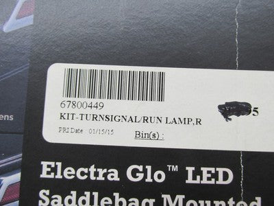 Harley Davidson Genuine NOS Electra Glo LED Saddlebag Mounted Light Ki