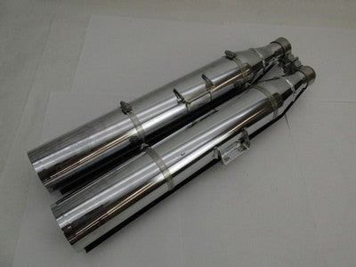Harley Davidson Genuine OEM Pair of Mufflers Black Heat Shields 649011