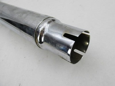 Harley Davidson Chrome 26" Long Fishtail Exhaust Muffler 1.75" OD