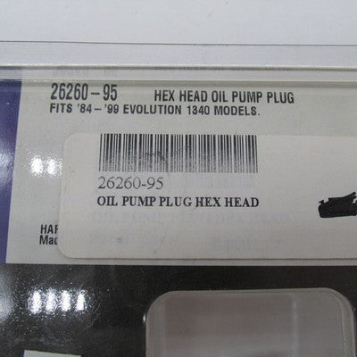 Harley Davidson Genuine NOS 81-96 Big Twins Oil Pump Plug Chrome 26260