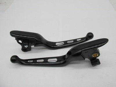 Harley Davidson Genuine NOS Softail Hand Control Levers Edge Cut Black
