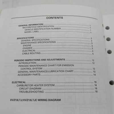 Yamaha OEM 1996 XVZ13A/AC/AT/ATC/LT/LTC Service Manual LIT-11616-VZ-01