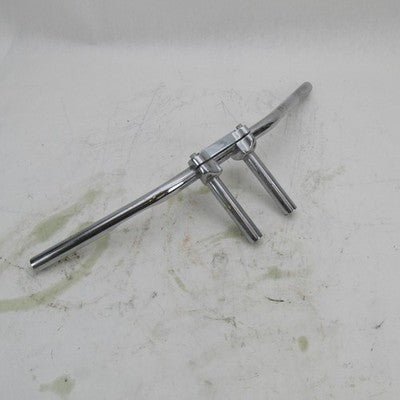 Harley Chrome Flat Tracker T-Bar 27" Spread Handlebars w/ 6" Risers &