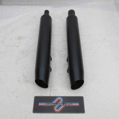 Harley-Davidson OEM 17-24 M8 Exhaust Mufflers Pair Satin Black 6490131