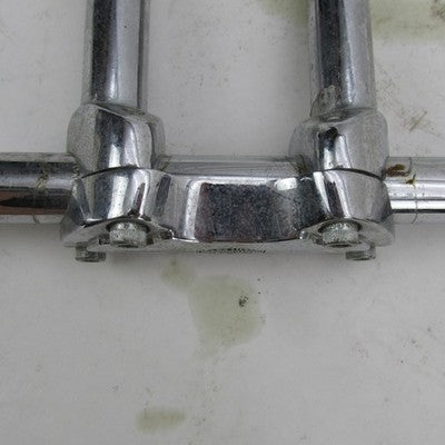 Harley Chrome Flat Tracker T-Bar 27" Spread Handlebars w/ 6" Risers &