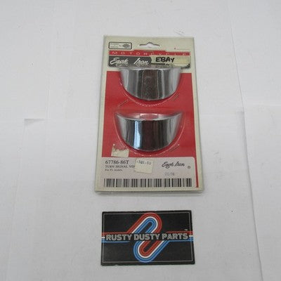 Eagle Iron Harley Davidson OEM NOS Chrome Turn Signal Lens Visors 6778