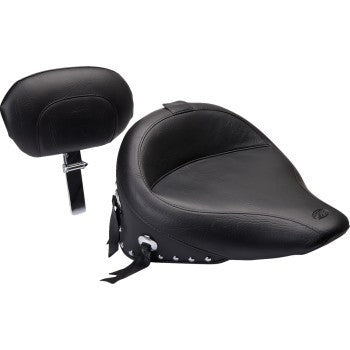 Mustang Wide Touring Studded Solo Seat with Driver Backrest 79485