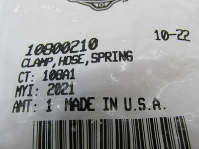 Harley Davidson Genuine NOS Spring Hose Clamp 10800210