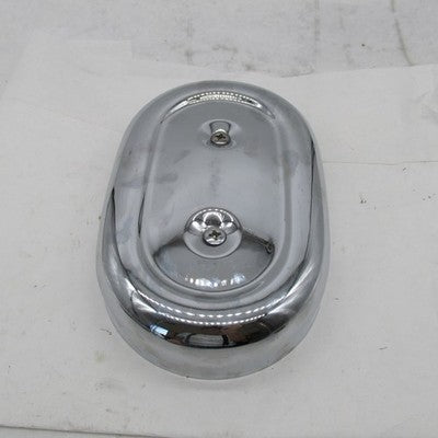 Vintage Harley Davidson OEM Chrome Oval Air Cleaner Cover w/ Back Plat