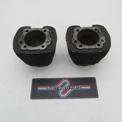 Pair of S&S Cycle Harley 84-99 EVO Big Twin 80" Black Cylinders 3.6" B