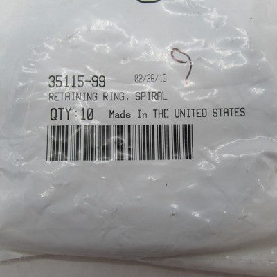Lot of 9 Harley Davidson Genuine NOS Spiral Retaining Rings Trans. 351
