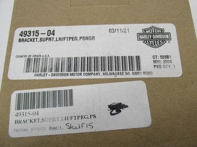 Harley Genuine NOS Sporster Left Passenger Foot Peg Support Bracket 49