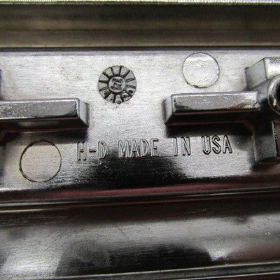 Harley-Davidson OEM Right Saddlebag Latch Hinge Cover Silver Chrome 90