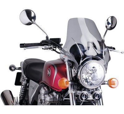 PUIG Universal Windshields Plus for 8" Headlights Smoke 4620H