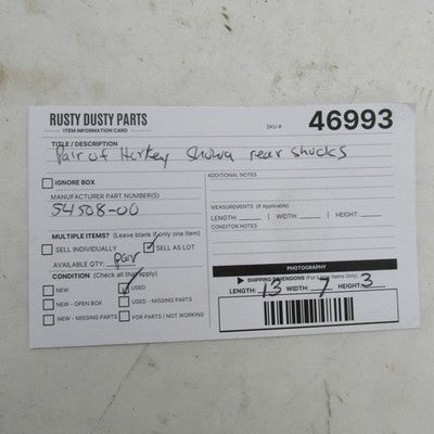 Pair of Harley Davidson OEM 00-17 Softail Showa Rear Shocks 54508-00