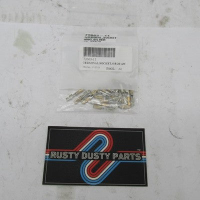 Lot of 19 Harley-Davidson OEM NOS 18-20 AWG Silver Socket Terminals 72