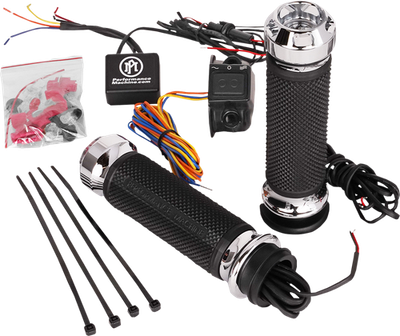 Performance Machine Apex Heated Grips Chrome TBW 0063-2093-CH