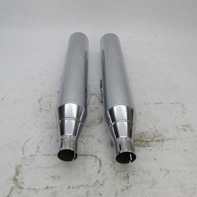 Pair of Harley Davidson OEM 18-28 Softail M8 Slip On Mufflers Chrome 6
