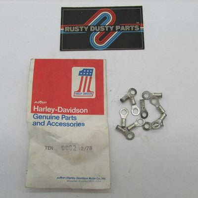 Lot of 10 Harley-Davidson Genuine NOS AMF 14-16 Gauge #10 Ring Termina