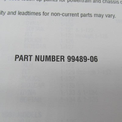 Harley Davidson OEM 1989-2006 Painted Parts Catalog Official Factory 9