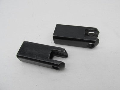 Pair Harley-Davidson Genuine 2" Long Black Foot Peg Extensions Mounts