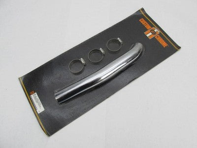 Custom Chrome Harley Front Heat Shield for Dyno Power Stagger Exhaust