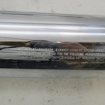 Pair of Harley OEM Chrome Mufflers FLHX FLHT FLT 07-08 Touring 65592-0