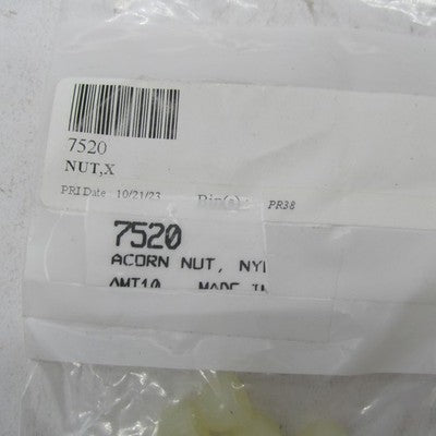 Lot of 8 Harley-Davidson OEM NOS Nylon Acorn Nuts 7520