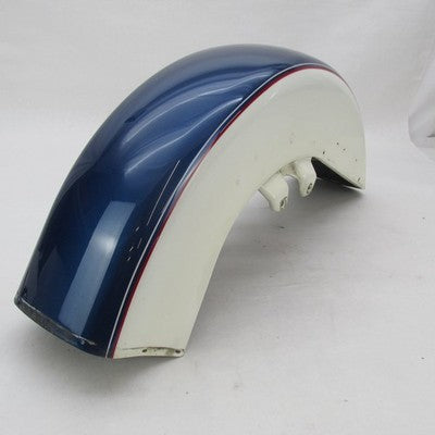 Harley OEM 00-13 Touring Road King Front Fender White w/ Blue Pinstrip