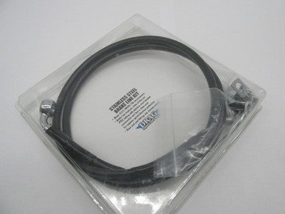 Drag Specialties NOS 04-10 XL Front Brake Line Kit +8" Black 1741-2536