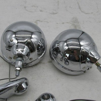 Pair of Harley Davidson OEM 4" Auxiliary Fog Lamps 12V 35W 7132 w/ For