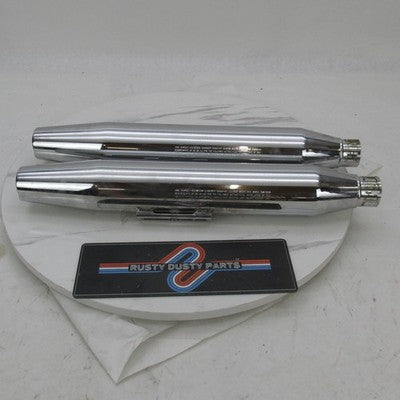Harley Davidson 1pc Chrome Exhaust Muffler Silencer Slip-Ons 07+ DYNA