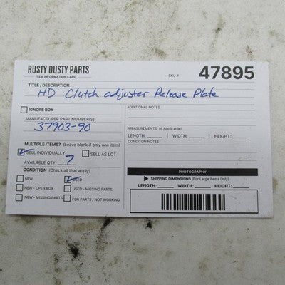 Harley OEM Clutch Adjuster Release Plate Heritage Softail Classic FLST
