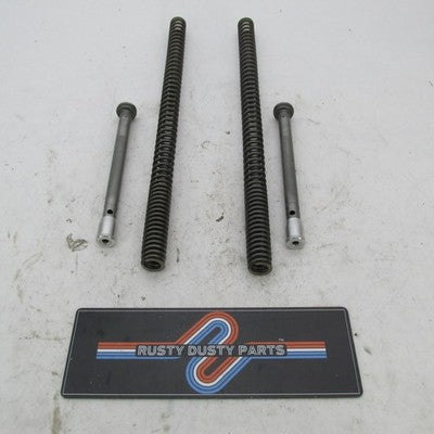 Set of Harley OEM 39mm Front Fork Coil Springs, Dampers, & Oil Stops 4